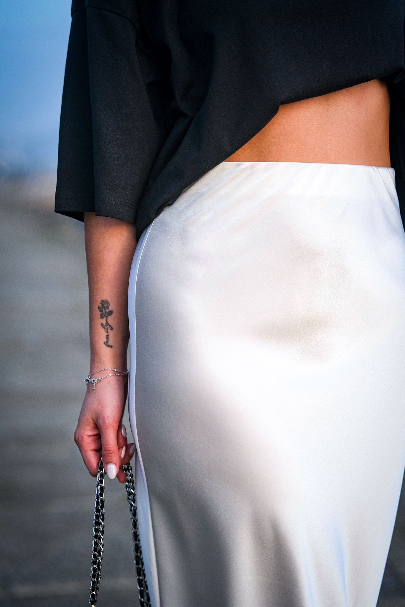 Pearl: saia de cetim
